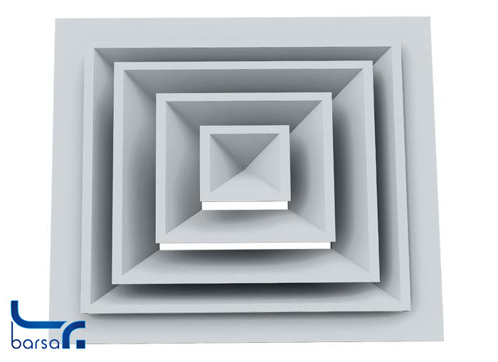 دریچه سقفی چهارطرفه برجسته